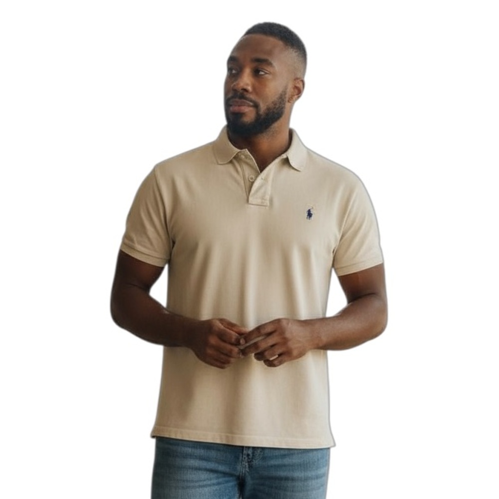 POLO RALPH LAUREN XXL Oatmeal Soft Classic Polo Shirt R $118